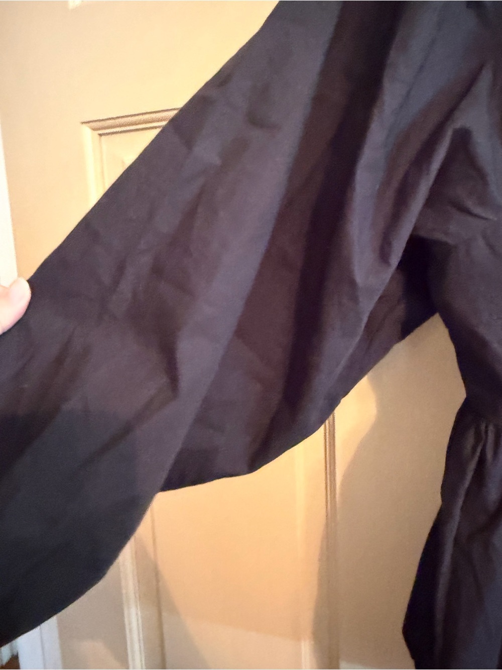 Banana Republic Black Peplum Puff-Sleeve Blouse with Sweatheart neckline - Picture 7 of 10